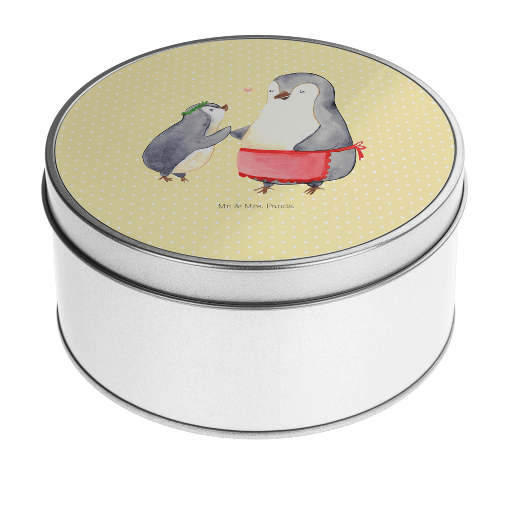 Blechdose rund Pinguin mit Kind Metalldose, Keksdose, Dose, Vorratsdose, Geschenkbox, Familie, Vatertag, Muttertag, Bruder, Schwester, Mama, Papa, Oma, Opa, Geschenk, Mami, Mutti, Mutter, Geburststag