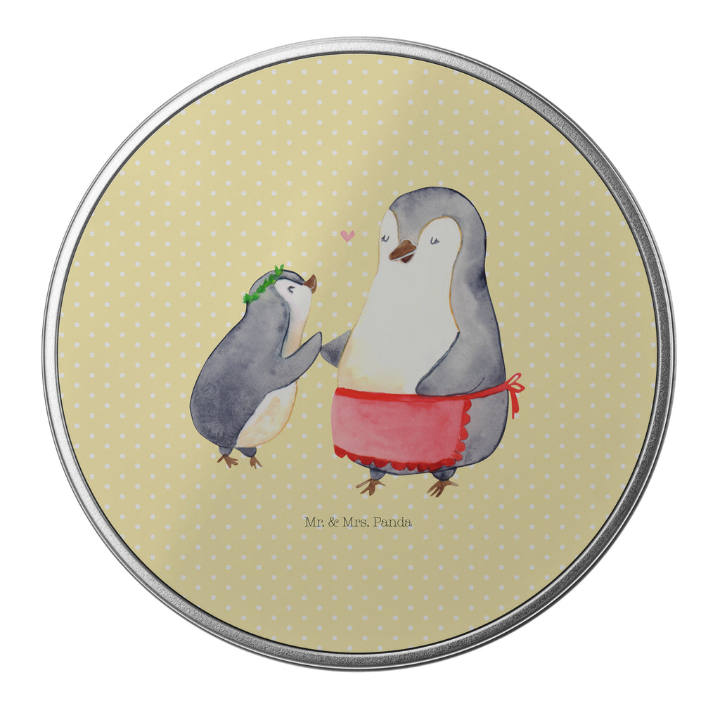 Blechdose rund Pinguin mit Kind Metalldose, Keksdose, Dose, Vorratsdose, Geschenkbox, Familie, Vatertag, Muttertag, Bruder, Schwester, Mama, Papa, Oma, Opa, Geschenk, Mami, Mutti, Mutter, Geburststag