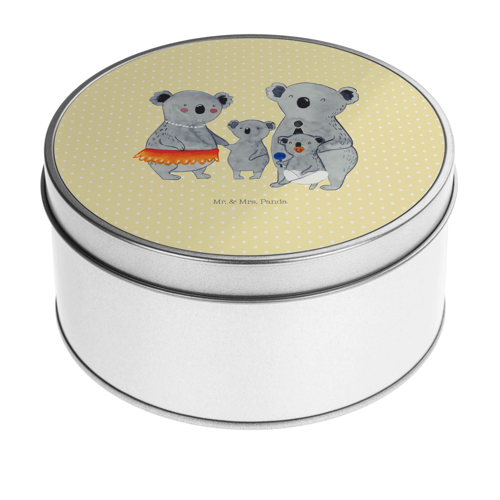 Blechdose rund Koala Familie Metalldose, Keksdose, Dose, Vorratsdose, Geschenkbox, Familie, Vatertag, Muttertag, Bruder, Schwester, Mama, Papa, Oma, Opa, Koala, Koalas, Family, Kinder, Geschwister, Familienleben