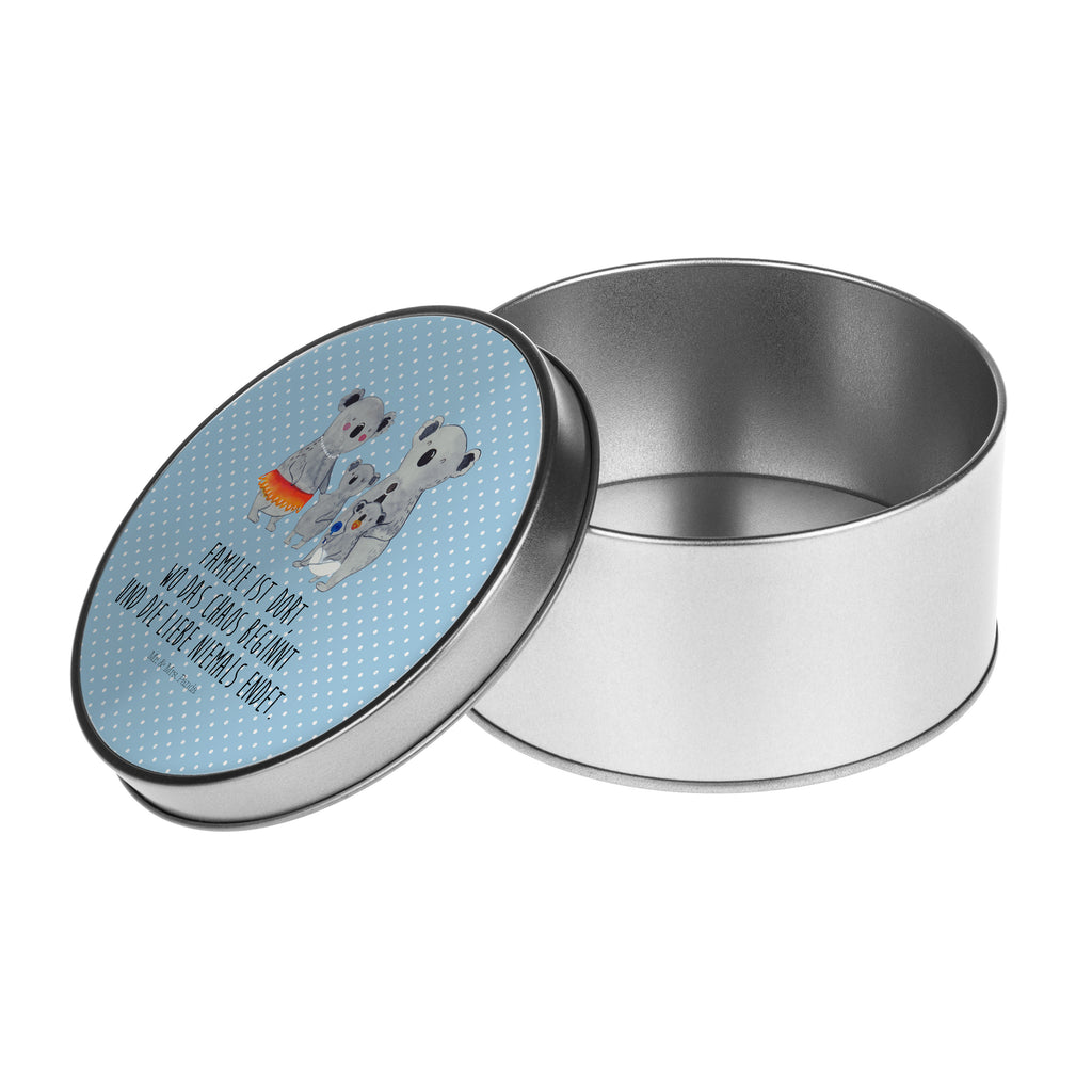 Blechdose rund Koala Familie Metalldose, Keksdose, Dose, Vorratsdose, Geschenkbox, Familie, Vatertag, Muttertag, Bruder, Schwester, Mama, Papa, Oma, Opa, Koala, Koalas, Family, Kinder, Geschwister, Familienleben