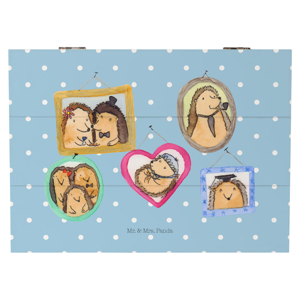 Holzkiste Igel Familie Holzkiste, Kiste, Schatzkiste, Truhe, Schatulle, XXL, Erinnerungsbox, Erinnerungskiste, Dekokiste, Aufbewahrungsbox, Familie, Vatertag, Muttertag, Bruder, Schwester, Mama, Papa, Oma, Opa, Liebe, Igel, Bilder, Zusammenhalt, Glück