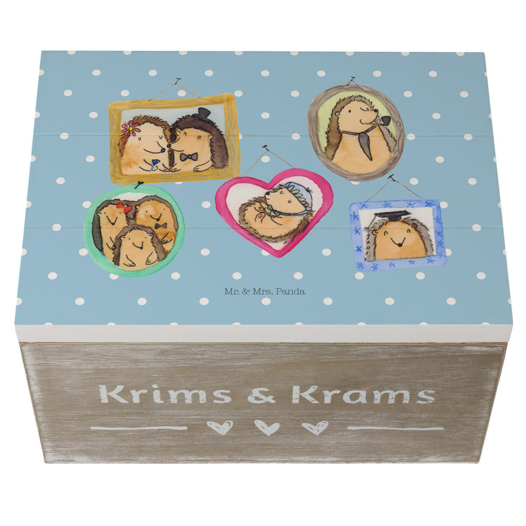 Holzkiste Igel Familie Holzkiste, Kiste, Schatzkiste, Truhe, Schatulle, XXL, Erinnerungsbox, Erinnerungskiste, Dekokiste, Aufbewahrungsbox, Familie, Vatertag, Muttertag, Bruder, Schwester, Mama, Papa, Oma, Opa, Liebe, Igel, Bilder, Zusammenhalt, Glück