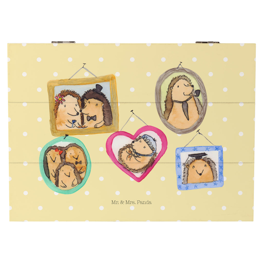 Holzkiste Igel Familie Holzkiste, Kiste, Schatzkiste, Truhe, Schatulle, XXL, Erinnerungsbox, Erinnerungskiste, Dekokiste, Aufbewahrungsbox, Familie, Vatertag, Muttertag, Bruder, Schwester, Mama, Papa, Oma, Opa, Liebe, Igel, Bilder, Zusammenhalt, Glück