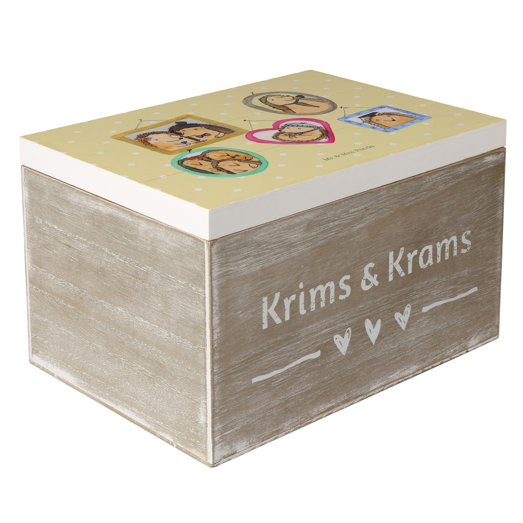 Holzkiste Igel Familie Holzkiste, Kiste, Schatzkiste, Truhe, Schatulle, XXL, Erinnerungsbox, Erinnerungskiste, Dekokiste, Aufbewahrungsbox, Familie, Vatertag, Muttertag, Bruder, Schwester, Mama, Papa, Oma, Opa, Liebe, Igel, Bilder, Zusammenhalt, Glück