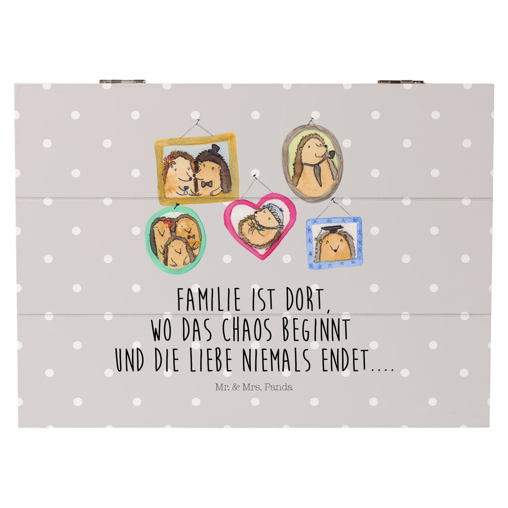Holzkiste Igel Familie Holzkiste, Kiste, Schatzkiste, Truhe, Schatulle, XXL, Erinnerungsbox, Erinnerungskiste, Dekokiste, Aufbewahrungsbox, Familie, Vatertag, Muttertag, Bruder, Schwester, Mama, Papa, Oma, Opa, Liebe, Igel, Bilder, Zusammenhalt, Glück