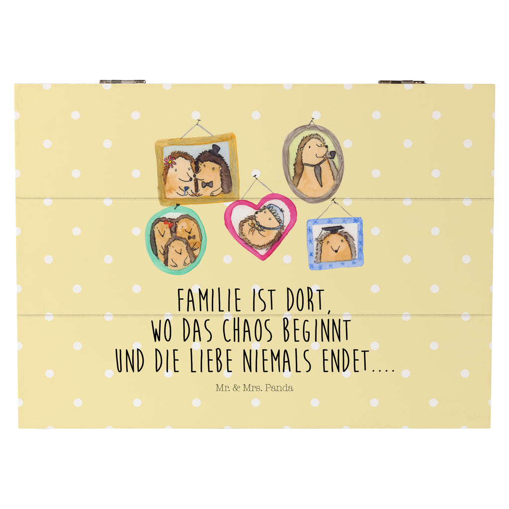 Holzkiste Igel Familie Holzkiste, Kiste, Schatzkiste, Truhe, Schatulle, XXL, Erinnerungsbox, Erinnerungskiste, Dekokiste, Aufbewahrungsbox, Familie, Vatertag, Muttertag, Bruder, Schwester, Mama, Papa, Oma, Opa, Liebe, Igel, Bilder, Zusammenhalt, Glück