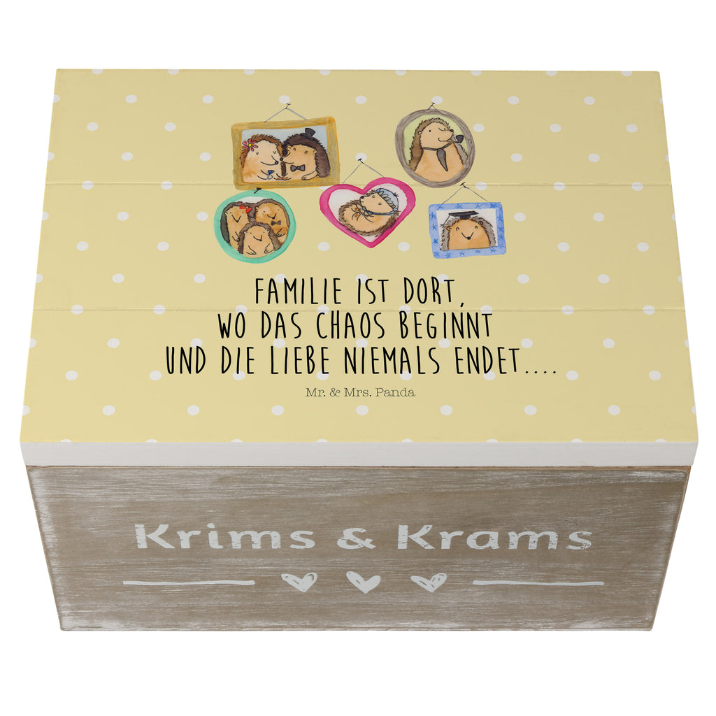 Holzkiste Igel Familie Holzkiste, Kiste, Schatzkiste, Truhe, Schatulle, XXL, Erinnerungsbox, Erinnerungskiste, Dekokiste, Aufbewahrungsbox, Familie, Vatertag, Muttertag, Bruder, Schwester, Mama, Papa, Oma, Opa, Liebe, Igel, Bilder, Zusammenhalt, Glück