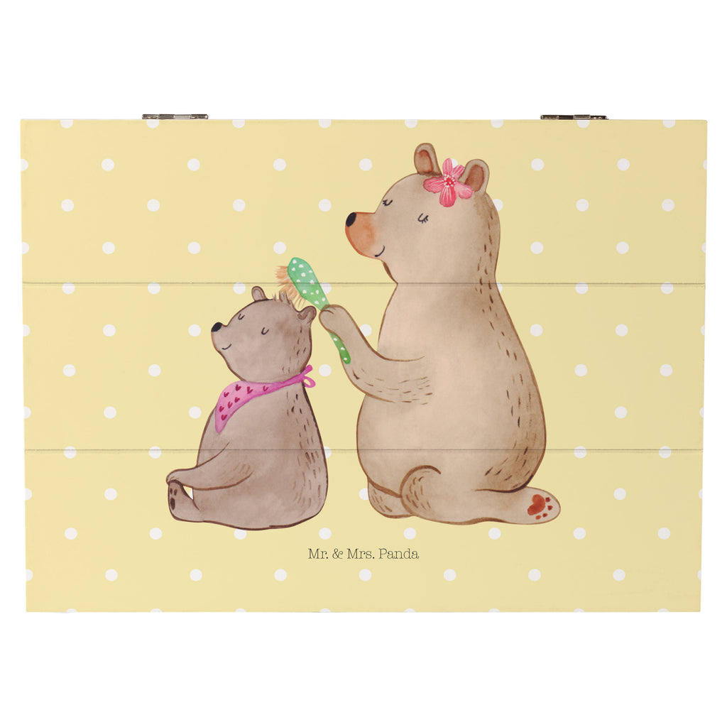 Holzkiste Bär mit Kind Holzkiste, Kiste, Schatzkiste, Truhe, Schatulle, XXL, Erinnerungsbox, Erinnerungskiste, Dekokiste, Aufbewahrungsbox, Familie, Vatertag, Muttertag, Bruder, Schwester, Mama, Papa, Oma, Opa, Geschenk, Mutti, Mutter