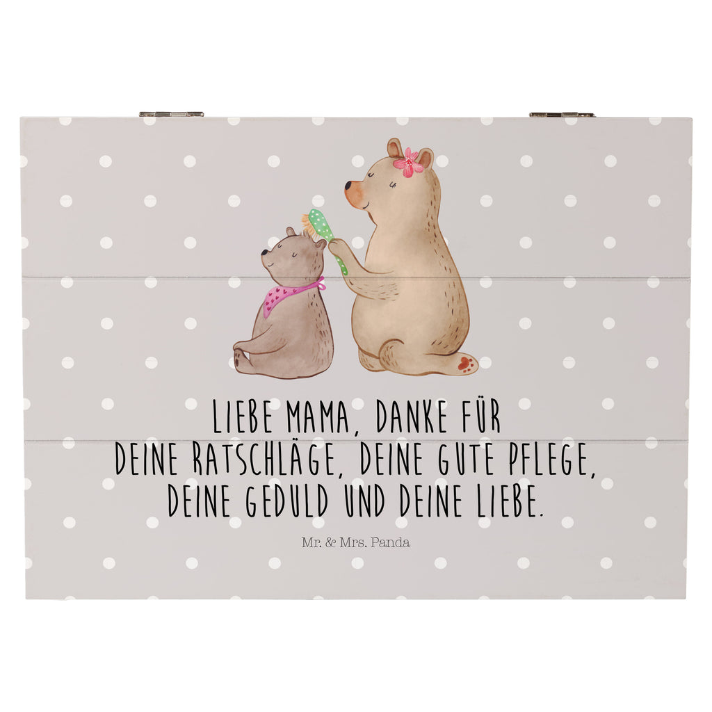 Holzkiste Bär mit Kind Holzkiste, Kiste, Schatzkiste, Truhe, Schatulle, XXL, Erinnerungsbox, Erinnerungskiste, Dekokiste, Aufbewahrungsbox, Familie, Vatertag, Muttertag, Bruder, Schwester, Mama, Papa, Oma, Opa, Geschenk, Mutti, Mutter