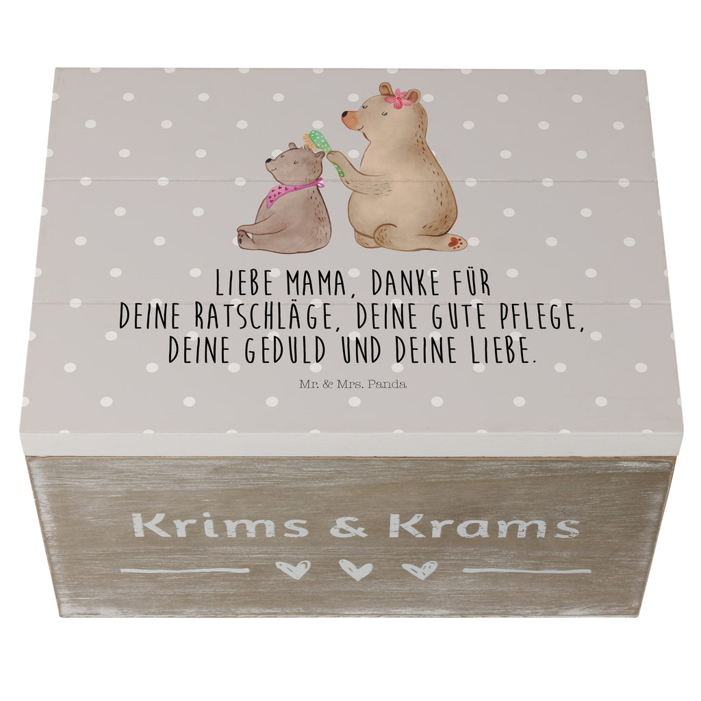 Holzkiste Bär mit Kind Holzkiste, Kiste, Schatzkiste, Truhe, Schatulle, XXL, Erinnerungsbox, Erinnerungskiste, Dekokiste, Aufbewahrungsbox, Familie, Vatertag, Muttertag, Bruder, Schwester, Mama, Papa, Oma, Opa, Geschenk, Mutti, Mutter