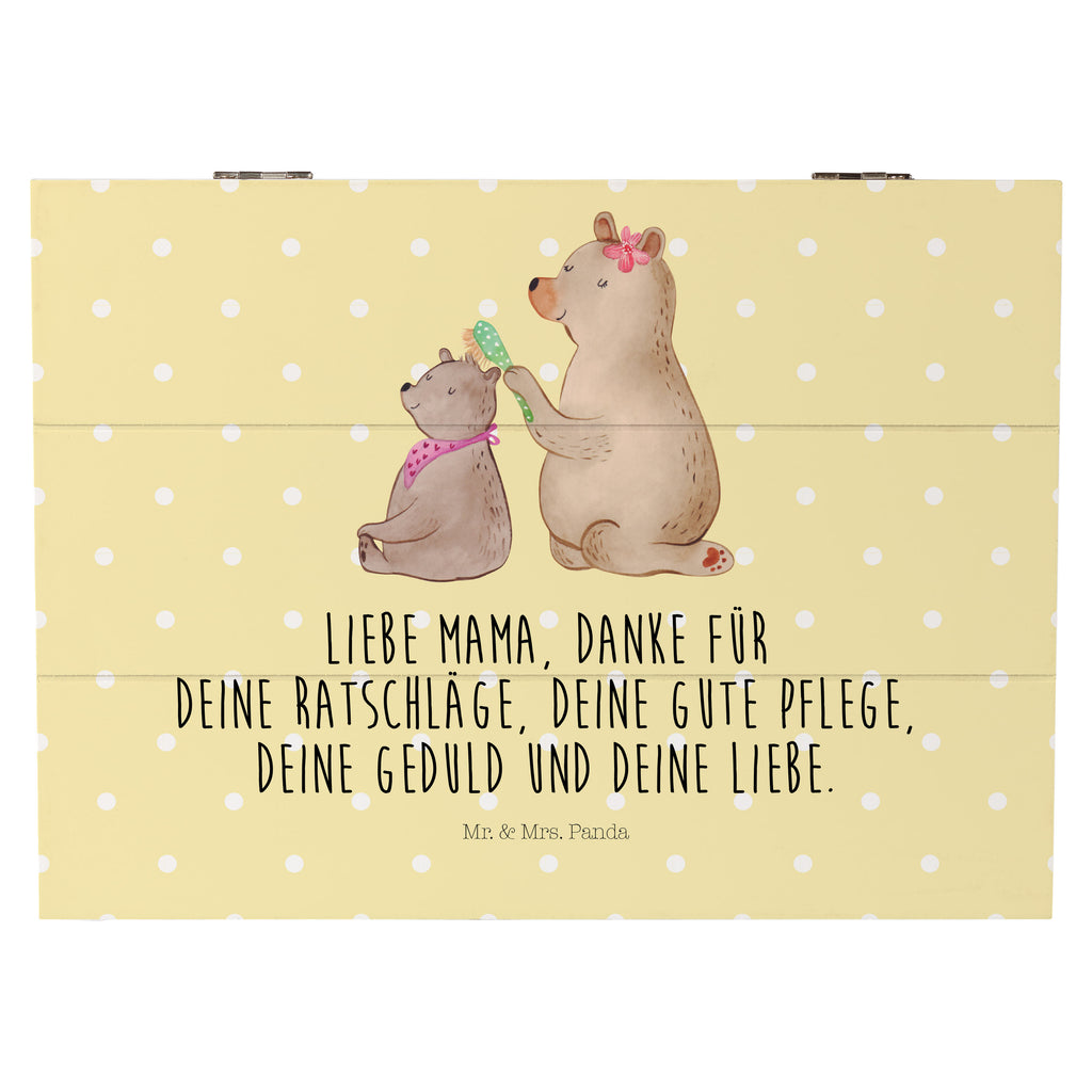 Holzkiste Bär mit Kind Holzkiste, Kiste, Schatzkiste, Truhe, Schatulle, XXL, Erinnerungsbox, Erinnerungskiste, Dekokiste, Aufbewahrungsbox, Familie, Vatertag, Muttertag, Bruder, Schwester, Mama, Papa, Oma, Opa, Geschenk, Mutti, Mutter