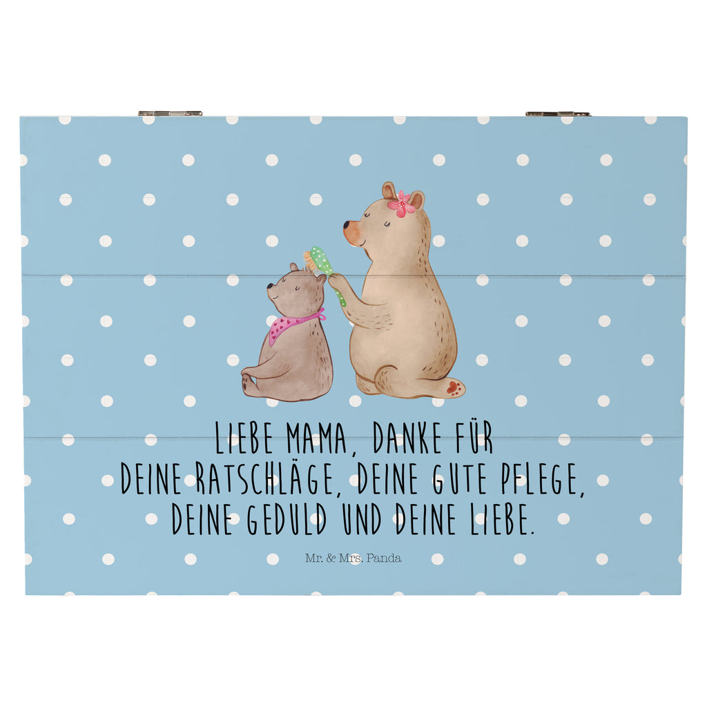 Holzkiste Bär mit Kind Holzkiste, Kiste, Schatzkiste, Truhe, Schatulle, XXL, Erinnerungsbox, Erinnerungskiste, Dekokiste, Aufbewahrungsbox, Familie, Vatertag, Muttertag, Bruder, Schwester, Mama, Papa, Oma, Opa, Geschenk, Mutti, Mutter