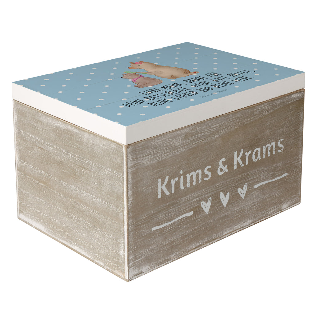 Holzkiste Bär mit Kind Holzkiste, Kiste, Schatzkiste, Truhe, Schatulle, XXL, Erinnerungsbox, Erinnerungskiste, Dekokiste, Aufbewahrungsbox, Familie, Vatertag, Muttertag, Bruder, Schwester, Mama, Papa, Oma, Opa, Geschenk, Mutti, Mutter