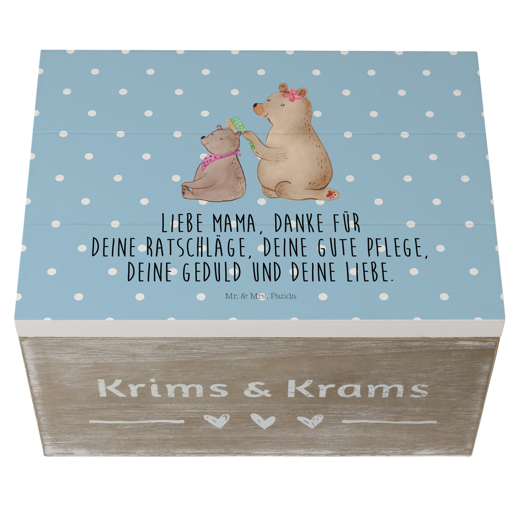 Holzkiste Bär mit Kind Holzkiste, Kiste, Schatzkiste, Truhe, Schatulle, XXL, Erinnerungsbox, Erinnerungskiste, Dekokiste, Aufbewahrungsbox, Familie, Vatertag, Muttertag, Bruder, Schwester, Mama, Papa, Oma, Opa, Geschenk, Mutti, Mutter