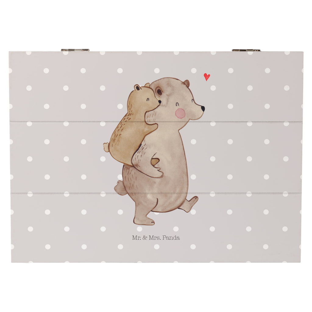 Holzkiste Papa Bär Holzkiste, Kiste, Schatzkiste, Truhe, Schatulle, XXL, Erinnerungsbox, Erinnerungskiste, Dekokiste, Aufbewahrungsbox, Familie, Vatertag, Muttertag, Bruder, Schwester, Mama, Papa, Oma, Opa, Geschenk, Vater, Papi, Vati, Onkel, Geburtstag