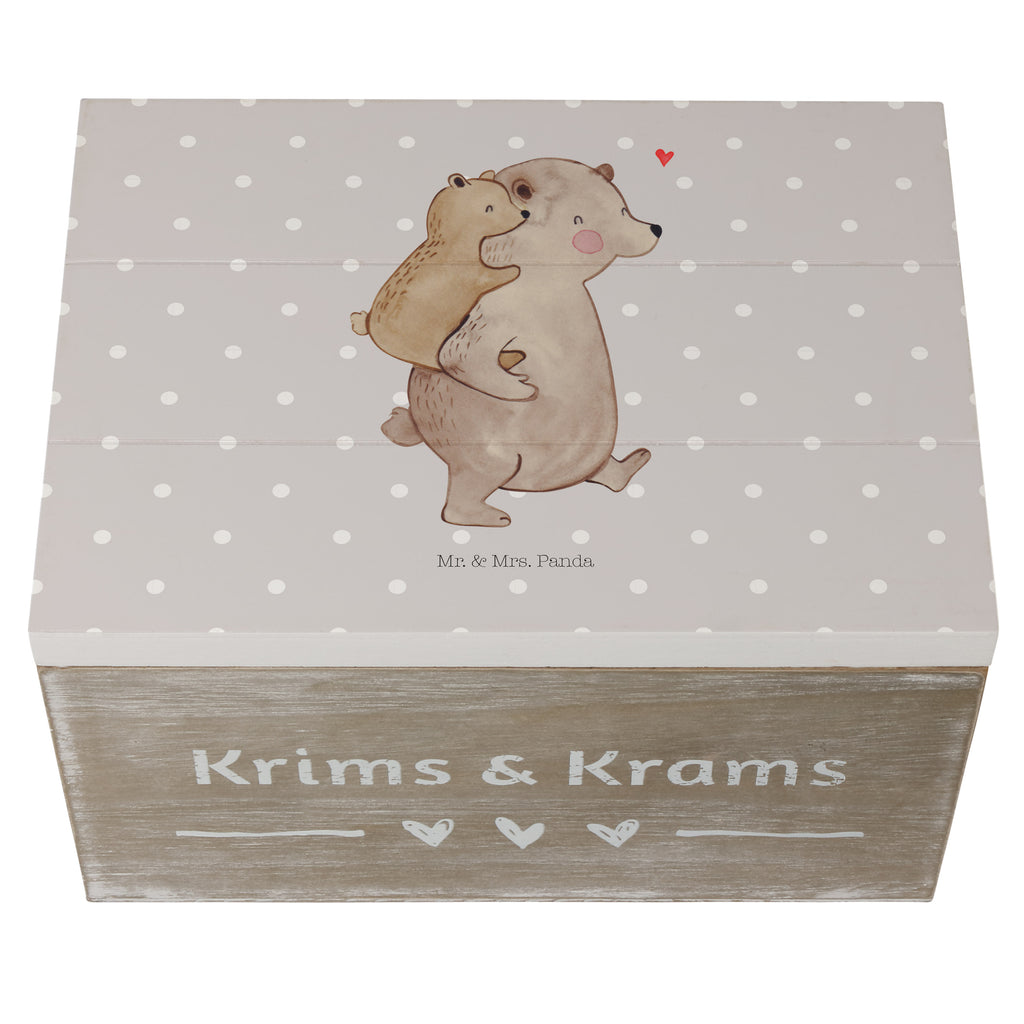 Holzkiste Papa Bär Holzkiste, Kiste, Schatzkiste, Truhe, Schatulle, XXL, Erinnerungsbox, Erinnerungskiste, Dekokiste, Aufbewahrungsbox, Familie, Vatertag, Muttertag, Bruder, Schwester, Mama, Papa, Oma, Opa, Geschenk, Vater, Papi, Vati, Onkel, Geburtstag