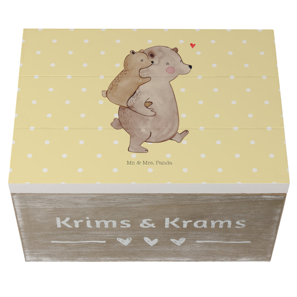 Holzkiste Papa Bär Holzkiste, Kiste, Schatzkiste, Truhe, Schatulle, XXL, Erinnerungsbox, Erinnerungskiste, Dekokiste, Aufbewahrungsbox, Familie, Vatertag, Muttertag, Bruder, Schwester, Mama, Papa, Oma, Opa, Geschenk, Vater, Papi, Vati, Onkel, Geburtstag