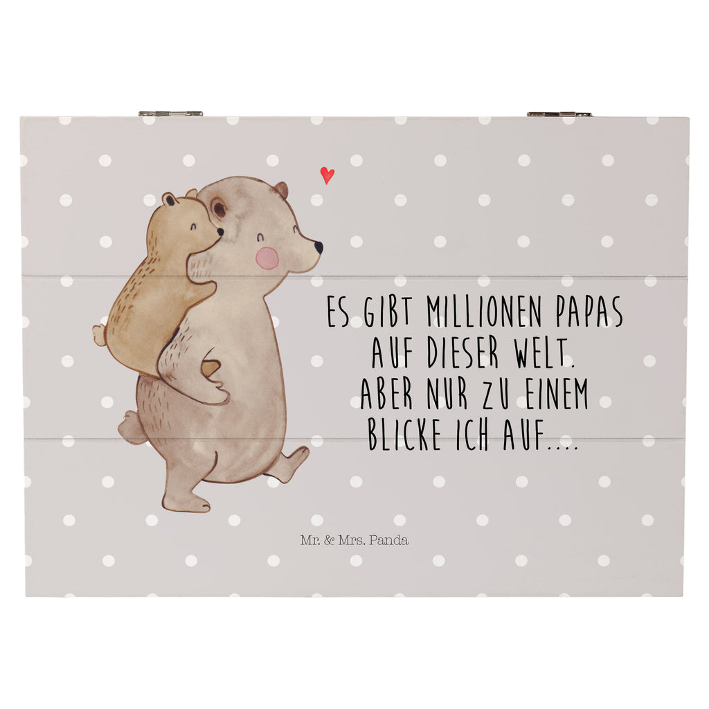 Holzkiste Papa Bär Holzkiste, Kiste, Schatzkiste, Truhe, Schatulle, XXL, Erinnerungsbox, Erinnerungskiste, Dekokiste, Aufbewahrungsbox, Familie, Vatertag, Muttertag, Bruder, Schwester, Mama, Papa, Oma, Opa, Geschenk, Vater, Papi, Vati, Onkel, Geburtstag