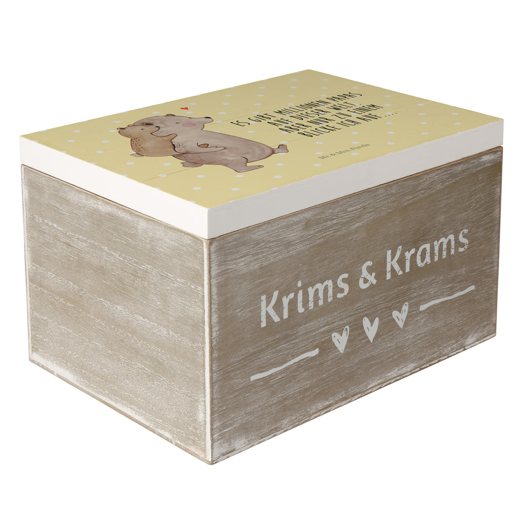 Holzkiste Papa Bär Holzkiste, Kiste, Schatzkiste, Truhe, Schatulle, XXL, Erinnerungsbox, Erinnerungskiste, Dekokiste, Aufbewahrungsbox, Familie, Vatertag, Muttertag, Bruder, Schwester, Mama, Papa, Oma, Opa, Geschenk, Vater, Papi, Vati, Onkel, Geburtstag