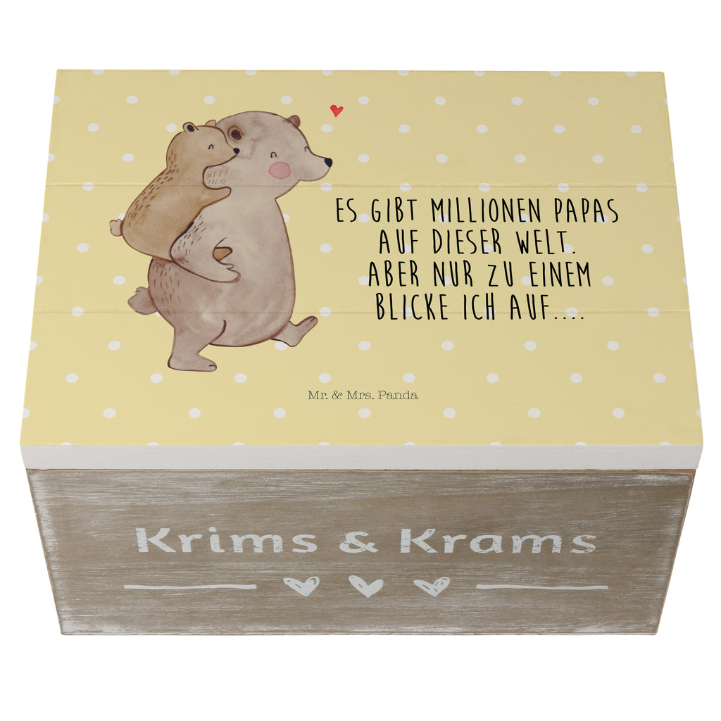 Holzkiste Papa Bär Holzkiste, Kiste, Schatzkiste, Truhe, Schatulle, XXL, Erinnerungsbox, Erinnerungskiste, Dekokiste, Aufbewahrungsbox, Familie, Vatertag, Muttertag, Bruder, Schwester, Mama, Papa, Oma, Opa, Geschenk, Vater, Papi, Vati, Onkel, Geburtstag