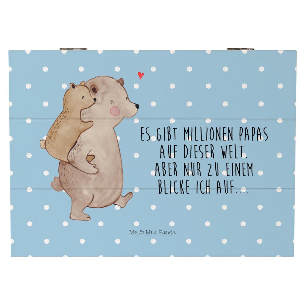 Holzkiste Papa Bär Holzkiste, Kiste, Schatzkiste, Truhe, Schatulle, XXL, Erinnerungsbox, Erinnerungskiste, Dekokiste, Aufbewahrungsbox, Familie, Vatertag, Muttertag, Bruder, Schwester, Mama, Papa, Oma, Opa, Geschenk, Vater, Papi, Vati, Onkel, Geburtstag