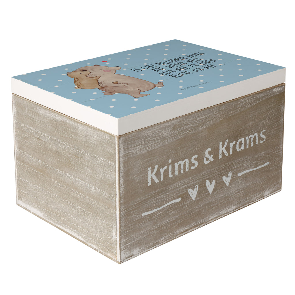 Holzkiste Papa Bär Holzkiste, Kiste, Schatzkiste, Truhe, Schatulle, XXL, Erinnerungsbox, Erinnerungskiste, Dekokiste, Aufbewahrungsbox, Familie, Vatertag, Muttertag, Bruder, Schwester, Mama, Papa, Oma, Opa, Geschenk, Vater, Papi, Vati, Onkel, Geburtstag