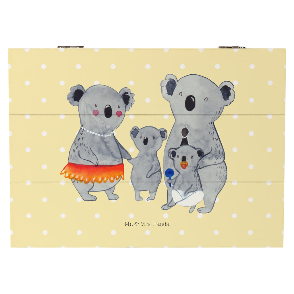 Holzkiste Koala Familie Holzkiste, Kiste, Schatzkiste, Truhe, Schatulle, XXL, Erinnerungsbox, Erinnerungskiste, Dekokiste, Aufbewahrungsbox, Familie, Vatertag, Muttertag, Bruder, Schwester, Mama, Papa, Oma, Opa, Koala, Koalas, Family, Kinder, Geschwister, Familienleben