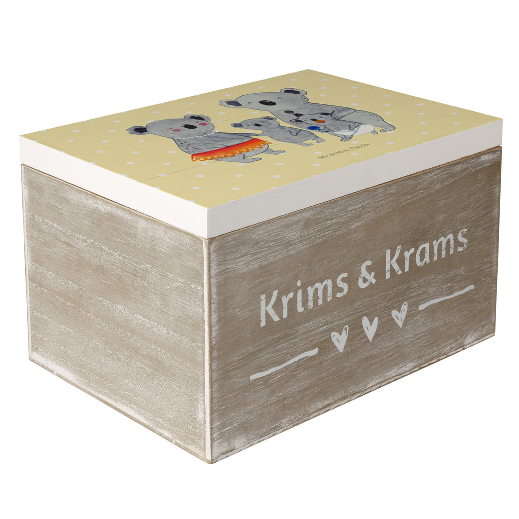 Holzkiste Koala Familie Holzkiste, Kiste, Schatzkiste, Truhe, Schatulle, XXL, Erinnerungsbox, Erinnerungskiste, Dekokiste, Aufbewahrungsbox, Familie, Vatertag, Muttertag, Bruder, Schwester, Mama, Papa, Oma, Opa, Koala, Koalas, Family, Kinder, Geschwister, Familienleben