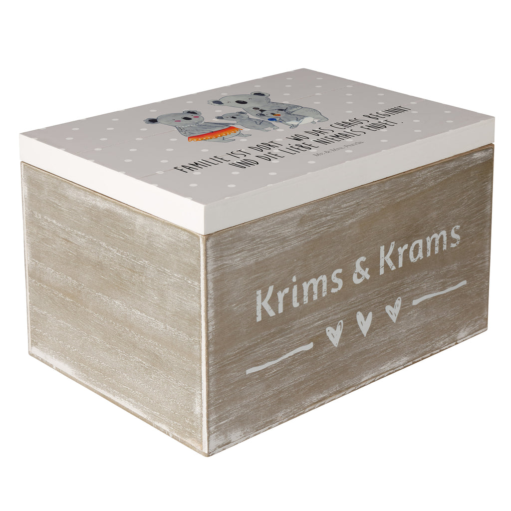 Holzkiste Koala Familie Holzkiste, Kiste, Schatzkiste, Truhe, Schatulle, XXL, Erinnerungsbox, Erinnerungskiste, Dekokiste, Aufbewahrungsbox, Familie, Vatertag, Muttertag, Bruder, Schwester, Mama, Papa, Oma, Opa, Koala, Koalas, Family, Kinder, Geschwister, Familienleben