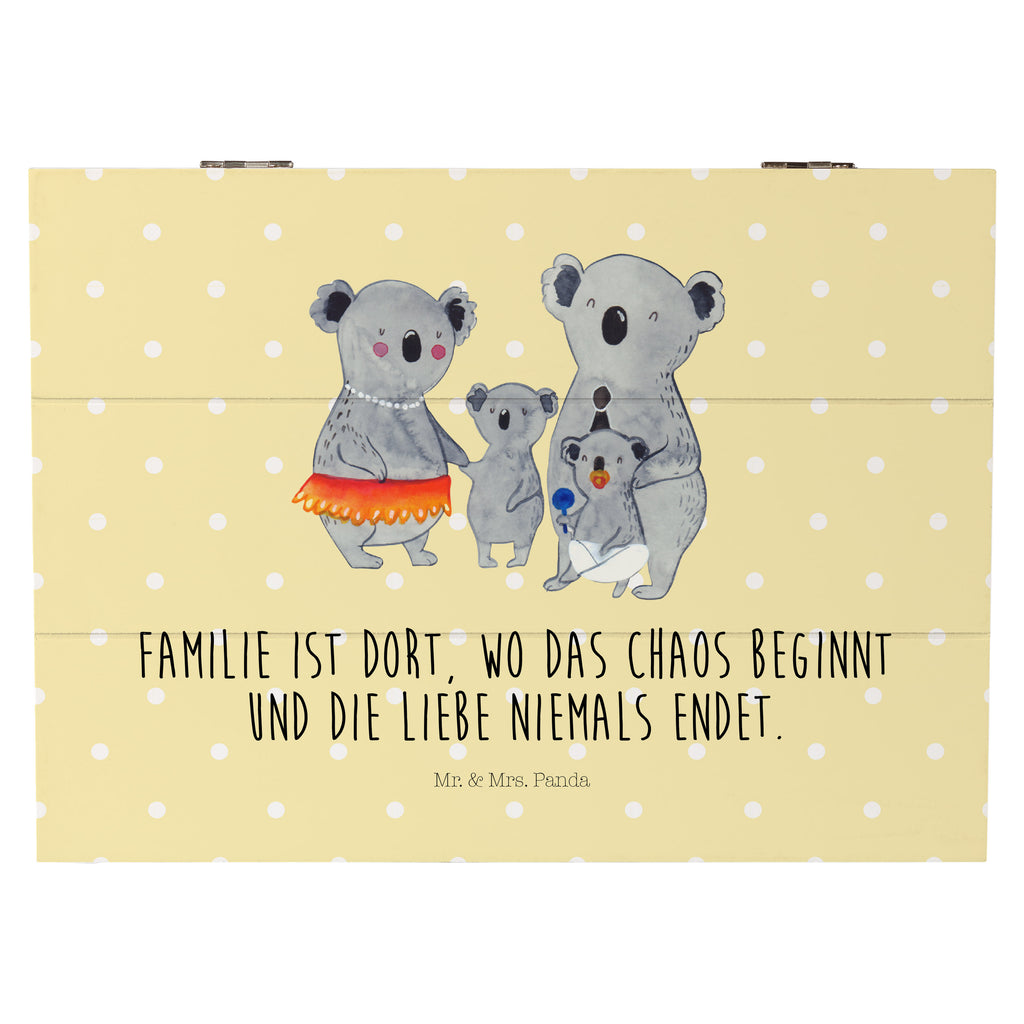Holzkiste Koala Familie Holzkiste, Kiste, Schatzkiste, Truhe, Schatulle, XXL, Erinnerungsbox, Erinnerungskiste, Dekokiste, Aufbewahrungsbox, Familie, Vatertag, Muttertag, Bruder, Schwester, Mama, Papa, Oma, Opa, Koala, Koalas, Family, Kinder, Geschwister, Familienleben