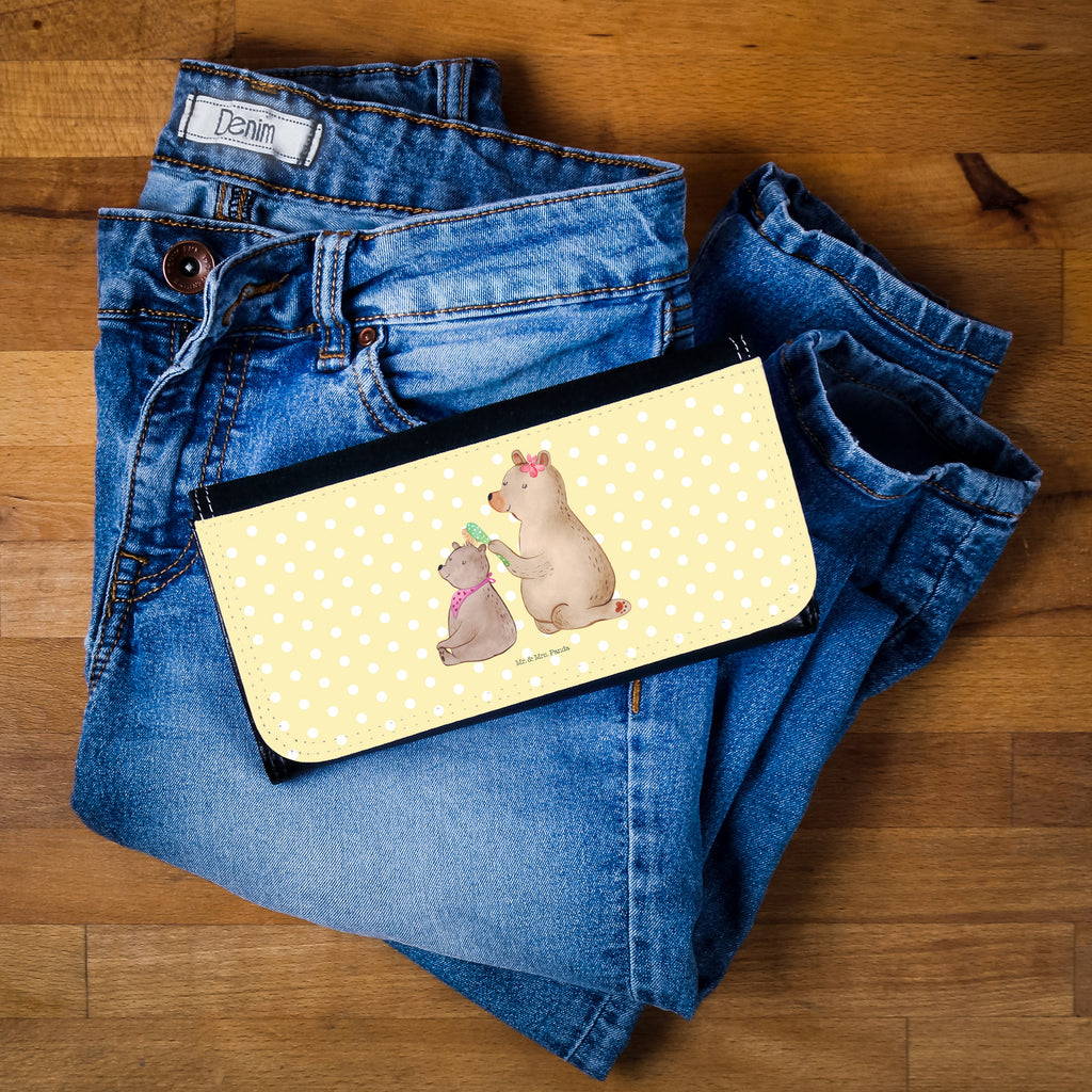 Damen Portemonnaie Bär mit Kind Portemonnaie, Portemonee, Geldbörse, Damen, Groß, XXL, Geldbeutel, Portemonnaies, Familie, Vatertag, Muttertag, Bruder, Schwester, Mama, Papa, Oma, Opa, Geschenk, Mutti, Mutter