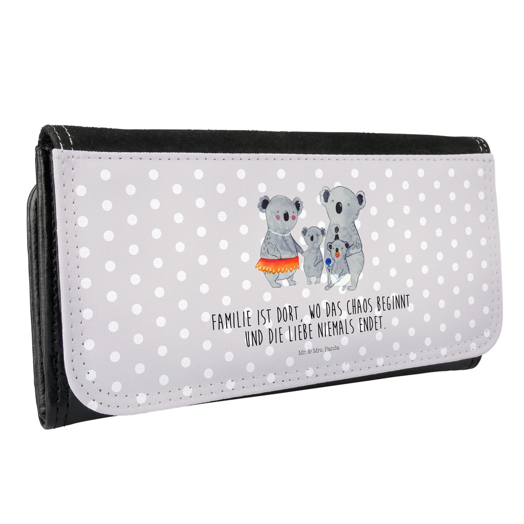 Damen Portemonnaie Koala Familie Portemonnaie, Portemonee, Geldbörse, Damen, Groß, XXL, Geldbeutel, Portemonnaies, Familie, Vatertag, Muttertag, Bruder, Schwester, Mama, Papa, Oma, Opa, Koala, Koalas, Family, Kinder, Geschwister, Familienleben