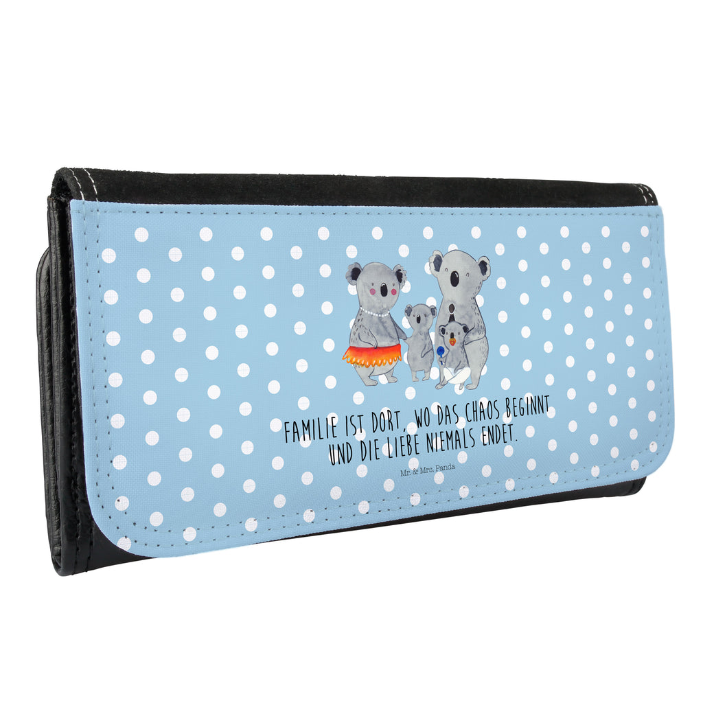 Damen Portemonnaie Koala Familie Portemonnaie, Portemonee, Geldbörse, Damen, Groß, XXL, Geldbeutel, Portemonnaies, Familie, Vatertag, Muttertag, Bruder, Schwester, Mama, Papa, Oma, Opa, Koala, Koalas, Family, Kinder, Geschwister, Familienleben