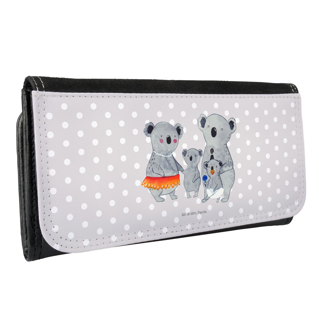 Damen Portemonnaie Koala Familie Portemonnaie, Portemonee, Geldbörse, Damen, Groß, XXL, Geldbeutel, Portemonnaies, Familie, Vatertag, Muttertag, Bruder, Schwester, Mama, Papa, Oma, Opa, Koala, Koalas, Family, Kinder, Geschwister, Familienleben