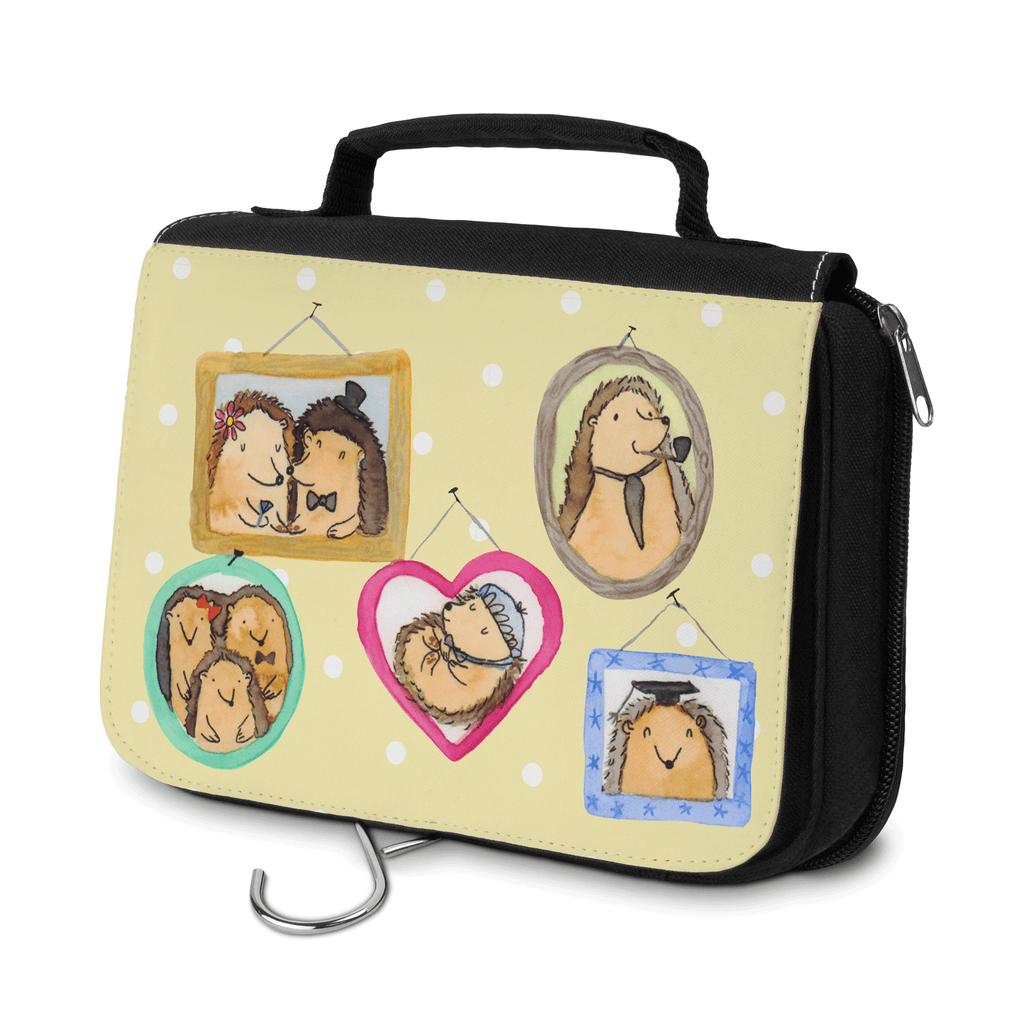 Kulturbeutel Igel Familie Kulturbeutel, Zum Aufhängen, Waschtasche, Kosmetiktasche, Damen, Herren, Aufbewahrungstasche, Schminktasche, Kosmetikbeutel, Organizer, Kulturtasche, Schminkutensil, Familie, Vatertag, Muttertag, Bruder, Schwester, Mama, Papa, Oma, Opa, Liebe, Igel, Bilder, Zusammenhalt, Glück