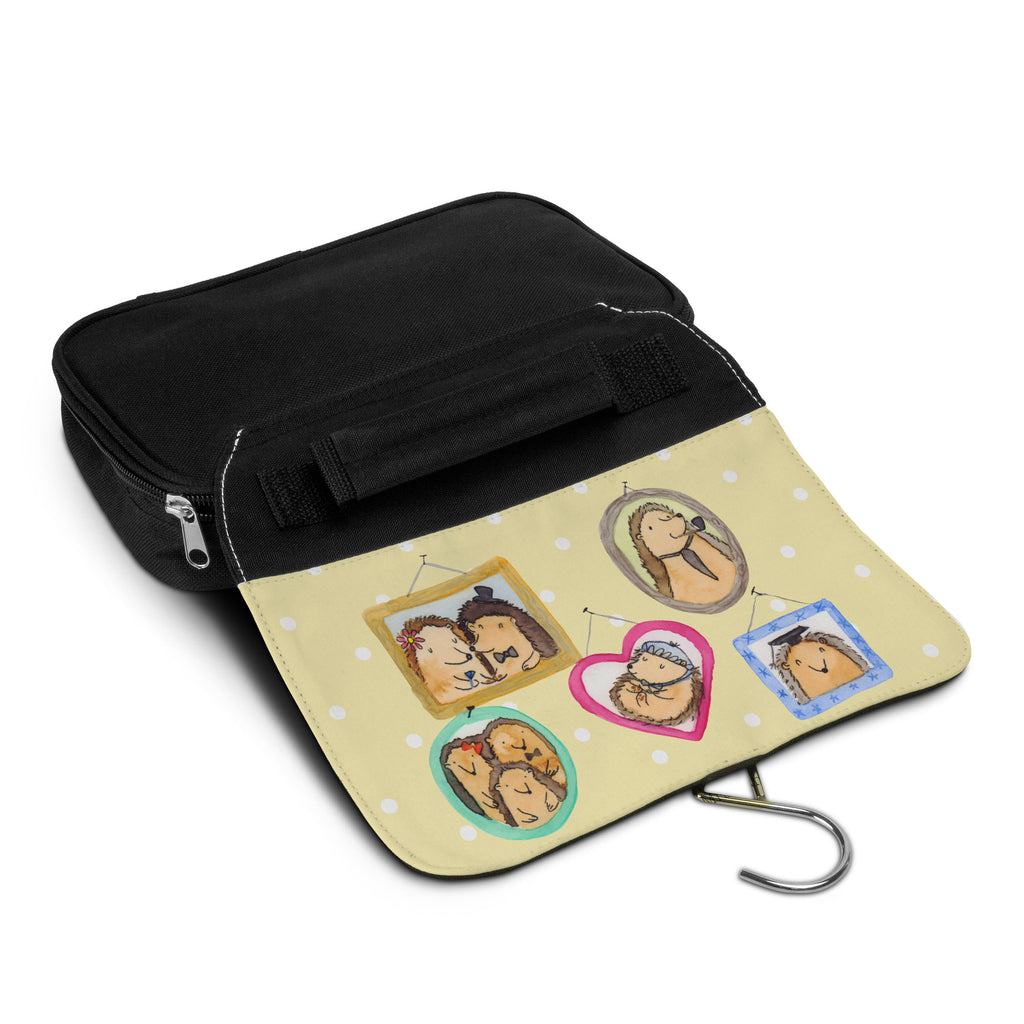 Kulturbeutel Igel Familie Kulturbeutel, Zum Aufhängen, Waschtasche, Kosmetiktasche, Damen, Herren, Aufbewahrungstasche, Schminktasche, Kosmetikbeutel, Organizer, Kulturtasche, Schminkutensil, Familie, Vatertag, Muttertag, Bruder, Schwester, Mama, Papa, Oma, Opa, Liebe, Igel, Bilder, Zusammenhalt, Glück
