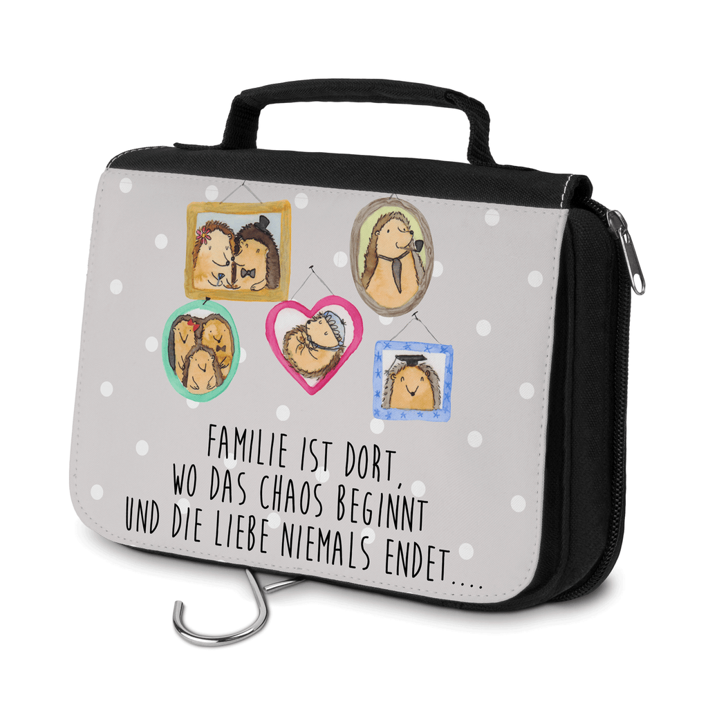 Kulturbeutel Igel Familie Kulturbeutel, Zum Aufhängen, Waschtasche, Kosmetiktasche, Damen, Herren, Aufbewahrungstasche, Schminktasche, Kosmetikbeutel, Organizer, Kulturtasche, Schminkutensil, Familie, Vatertag, Muttertag, Bruder, Schwester, Mama, Papa, Oma, Opa, Liebe, Igel, Bilder, Zusammenhalt, Glück