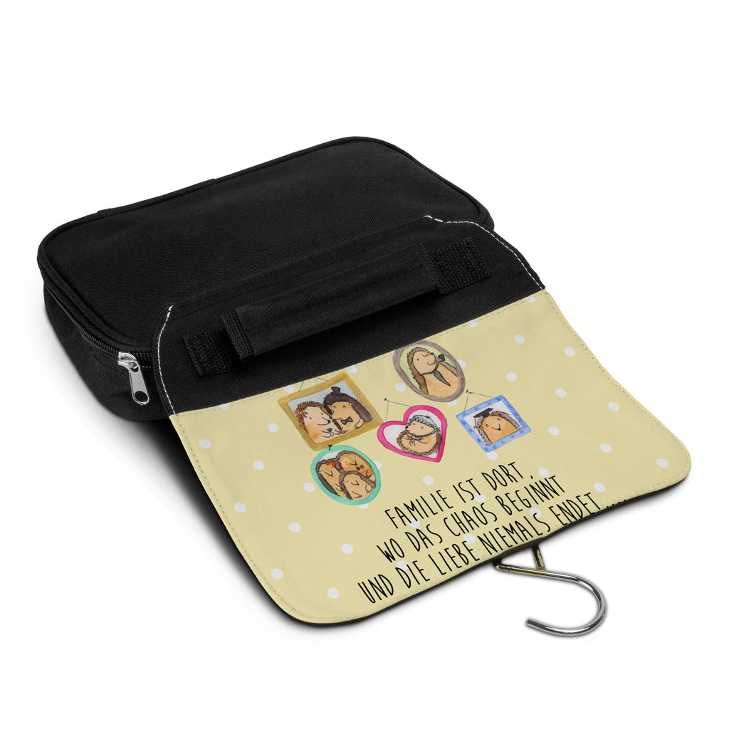 Kulturbeutel Igel Familie Kulturbeutel, Zum Aufhängen, Waschtasche, Kosmetiktasche, Damen, Herren, Aufbewahrungstasche, Schminktasche, Kosmetikbeutel, Organizer, Kulturtasche, Schminkutensil, Familie, Vatertag, Muttertag, Bruder, Schwester, Mama, Papa, Oma, Opa, Liebe, Igel, Bilder, Zusammenhalt, Glück