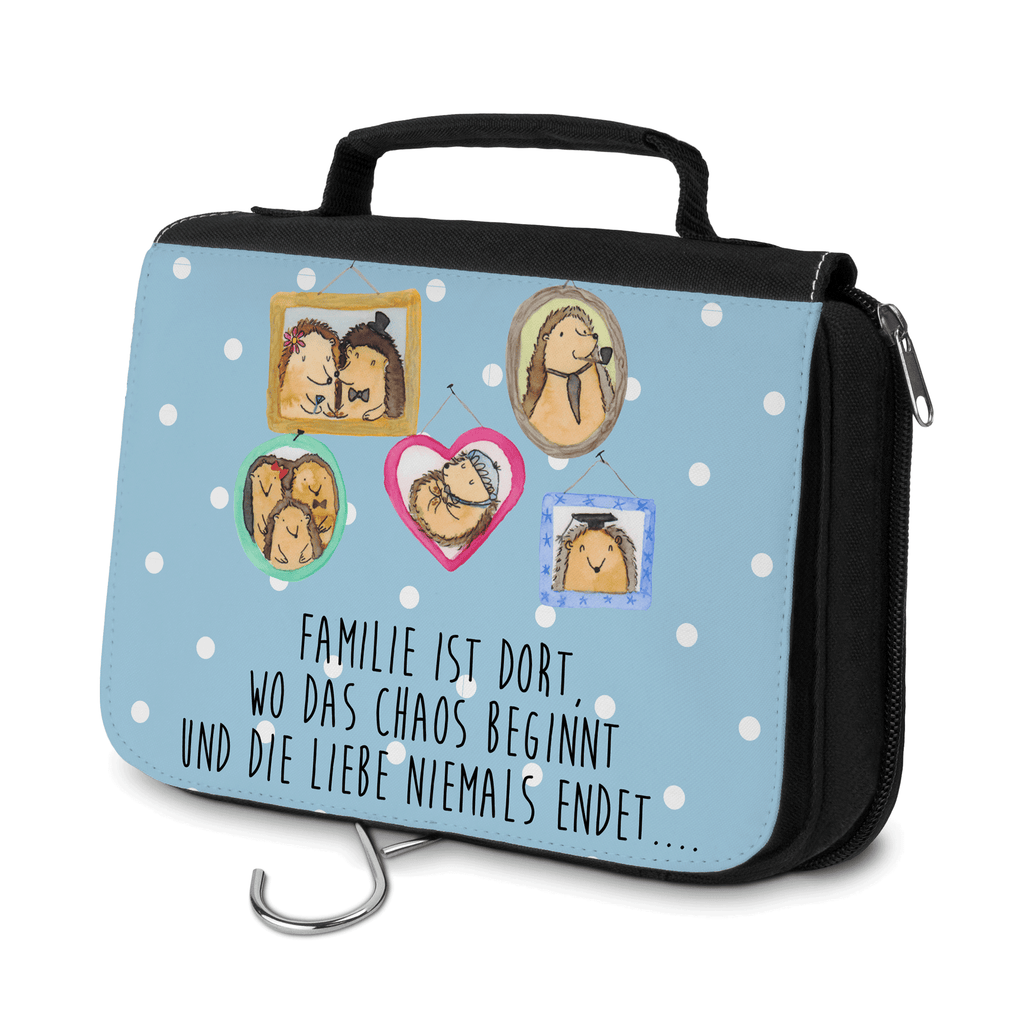 Kulturbeutel Igel Familie Kulturbeutel, Zum Aufhängen, Waschtasche, Kosmetiktasche, Damen, Herren, Aufbewahrungstasche, Schminktasche, Kosmetikbeutel, Organizer, Kulturtasche, Schminkutensil, Familie, Vatertag, Muttertag, Bruder, Schwester, Mama, Papa, Oma, Opa, Liebe, Igel, Bilder, Zusammenhalt, Glück