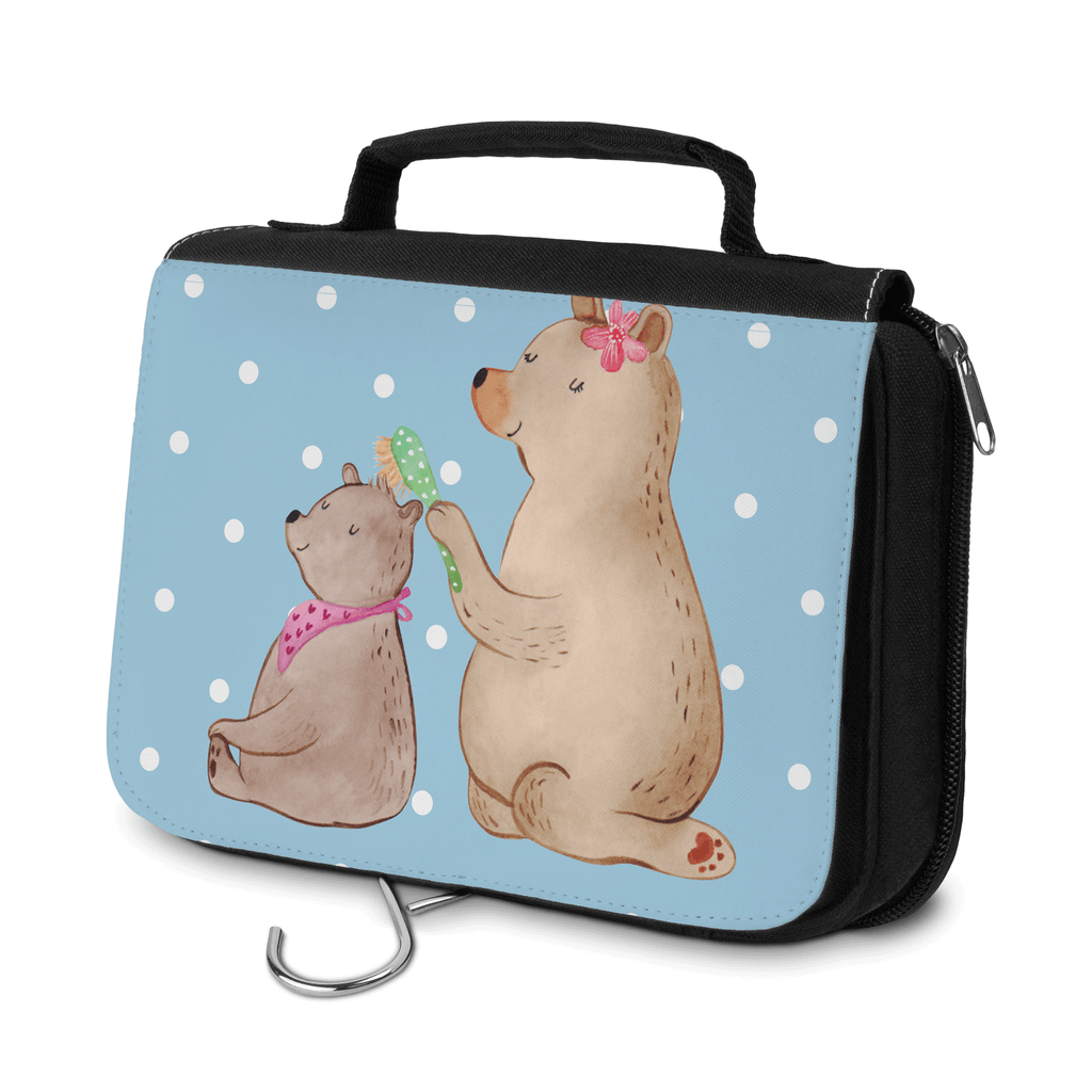 Kulturbeutel Bär mit Kind Kulturbeutel, Zum Aufhängen, Waschtasche, Kosmetiktasche, Damen, Herren, Aufbewahrungstasche, Schminktasche, Kosmetikbeutel, Organizer, Kulturtasche, Schminkutensil, Familie, Vatertag, Muttertag, Bruder, Schwester, Mama, Papa, Oma, Opa, Geschenk, Mutti, Mutter
