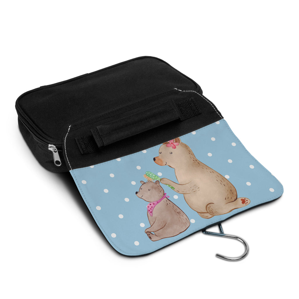 Kulturbeutel Bär mit Kind Kulturbeutel, Zum Aufhängen, Waschtasche, Kosmetiktasche, Damen, Herren, Aufbewahrungstasche, Schminktasche, Kosmetikbeutel, Organizer, Kulturtasche, Schminkutensil, Familie, Vatertag, Muttertag, Bruder, Schwester, Mama, Papa, Oma, Opa, Geschenk, Mutti, Mutter