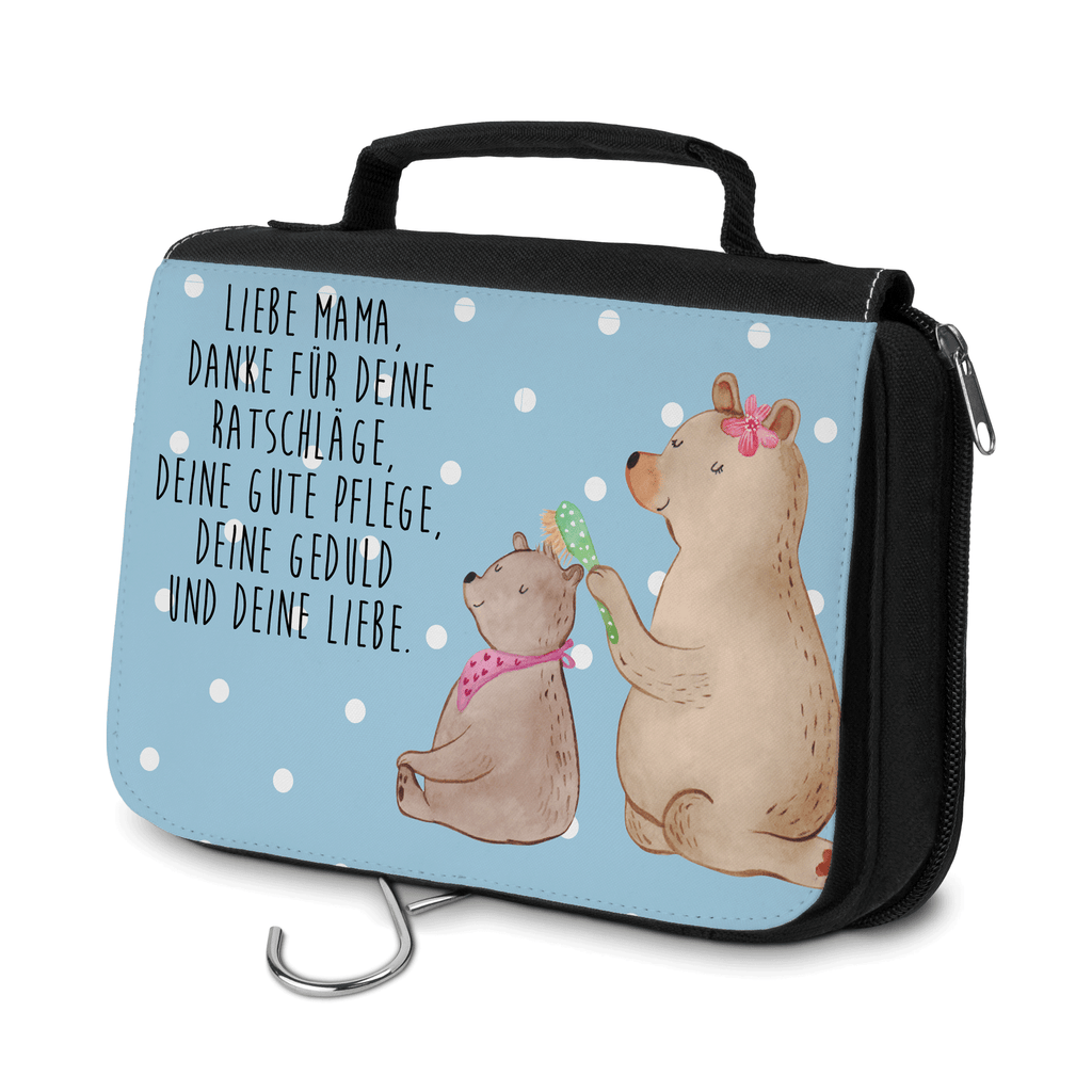 Kulturbeutel Bär mit Kind Kulturbeutel, Zum Aufhängen, Waschtasche, Kosmetiktasche, Damen, Herren, Aufbewahrungstasche, Schminktasche, Kosmetikbeutel, Organizer, Kulturtasche, Schminkutensil, Familie, Vatertag, Muttertag, Bruder, Schwester, Mama, Papa, Oma, Opa, Geschenk, Mutti, Mutter