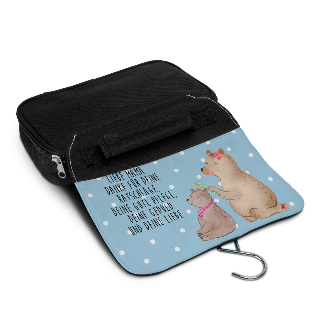 Kulturbeutel Bär mit Kind Kulturbeutel, Zum Aufhängen, Waschtasche, Kosmetiktasche, Damen, Herren, Aufbewahrungstasche, Schminktasche, Kosmetikbeutel, Organizer, Kulturtasche, Schminkutensil, Familie, Vatertag, Muttertag, Bruder, Schwester, Mama, Papa, Oma, Opa, Geschenk, Mutti, Mutter