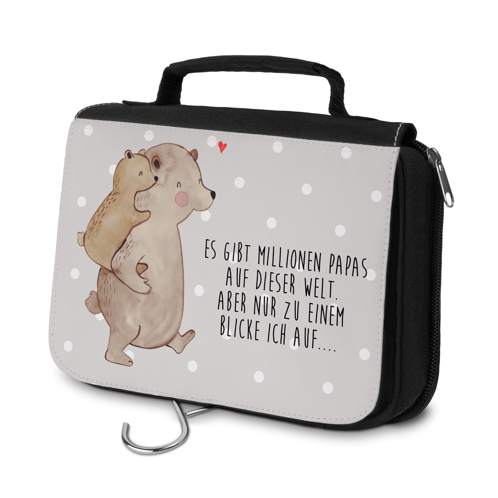 Kulturbeutel Papa Bär Kulturbeutel, Zum Aufhängen, Waschtasche, Kosmetiktasche, Damen, Herren, Aufbewahrungstasche, Schminktasche, Kosmetikbeutel, Organizer, Kulturtasche, Schminkutensil, Familie, Vatertag, Muttertag, Bruder, Schwester, Mama, Papa, Oma, Opa, Geschenk, Vater, Papi, Vati, Onkel, Geburtstag