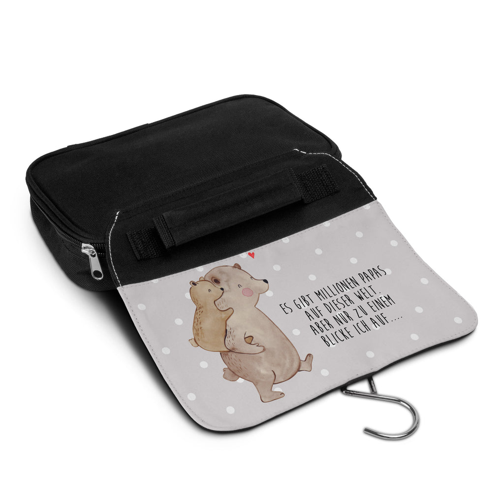 Kulturbeutel Papa Bär Kulturbeutel, Zum Aufhängen, Waschtasche, Kosmetiktasche, Damen, Herren, Aufbewahrungstasche, Schminktasche, Kosmetikbeutel, Organizer, Kulturtasche, Schminkutensil, Familie, Vatertag, Muttertag, Bruder, Schwester, Mama, Papa, Oma, Opa, Geschenk, Vater, Papi, Vati, Onkel, Geburtstag