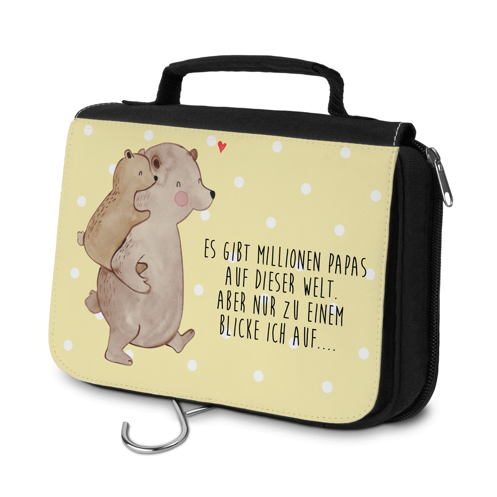 Kulturbeutel Papa Bär Kulturbeutel, Zum Aufhängen, Waschtasche, Kosmetiktasche, Damen, Herren, Aufbewahrungstasche, Schminktasche, Kosmetikbeutel, Organizer, Kulturtasche, Schminkutensil, Familie, Vatertag, Muttertag, Bruder, Schwester, Mama, Papa, Oma, Opa, Geschenk, Vater, Papi, Vati, Onkel, Geburtstag