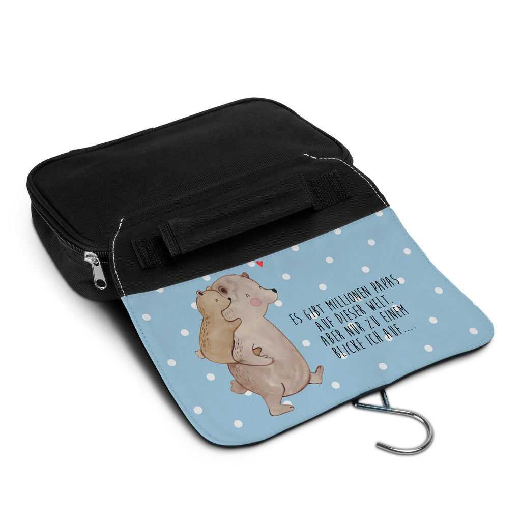 Kulturbeutel Papa Bär Kulturbeutel, Zum Aufhängen, Waschtasche, Kosmetiktasche, Damen, Herren, Aufbewahrungstasche, Schminktasche, Kosmetikbeutel, Organizer, Kulturtasche, Schminkutensil, Familie, Vatertag, Muttertag, Bruder, Schwester, Mama, Papa, Oma, Opa, Geschenk, Vater, Papi, Vati, Onkel, Geburtstag