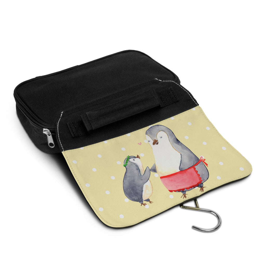 Kulturbeutel Pinguin mit Kind Kulturbeutel, Zum Aufhängen, Waschtasche, Kosmetiktasche, Damen, Herren, Aufbewahrungstasche, Schminktasche, Kosmetikbeutel, Organizer, Kulturtasche, Schminkutensil, Familie, Vatertag, Muttertag, Bruder, Schwester, Mama, Papa, Oma, Opa, Geschenk, Mami, Mutti, Mutter, Geburststag