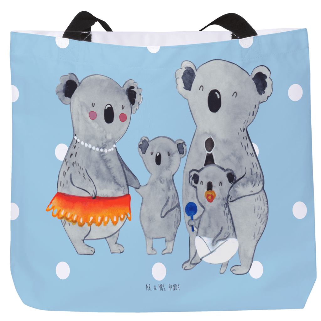 Shopper Koala Familie Beutel, Einkaufstasche, Tasche, Strandtasche, Einkaufsbeutel, Shopper, Schultasche, Freizeittasche, Tragebeutel, Schulbeutel, Alltagstasche, Familie, Vatertag, Muttertag, Bruder, Schwester, Mama, Papa, Oma, Opa, Koala, Koalas, Family, Kinder, Geschwister, Familienleben