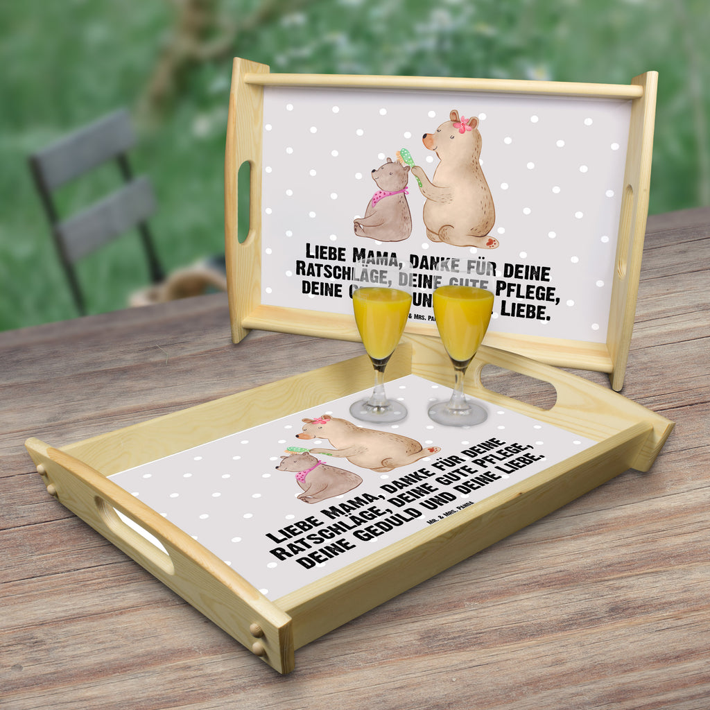 Serviertablett Bär mit Kind Tablett, Holztablett, Küchentablett, Dekotablett, Frühstückstablett, Familie, Vatertag, Muttertag, Bruder, Schwester, Mama, Papa, Oma, Opa, Geschenk, Mutti, Mutter